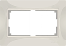 Рамка для двойной розетки / WL03-Frame-01-DBL Basic слоновая кость