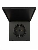 Зима Розетка чер.1 с/з с крышкой механизм