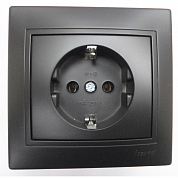 Мира Розетка черный бархат 1 с/з